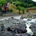 渚滑川とサクルー川の合流地点