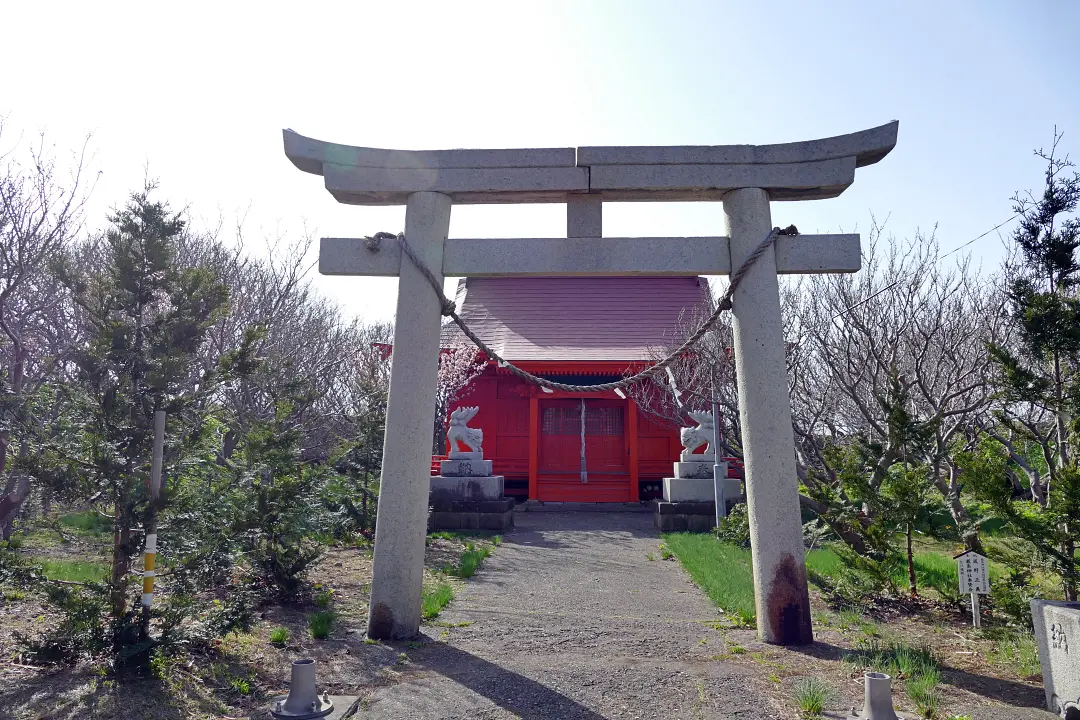 02P1140827 江差厳島神社鳥居