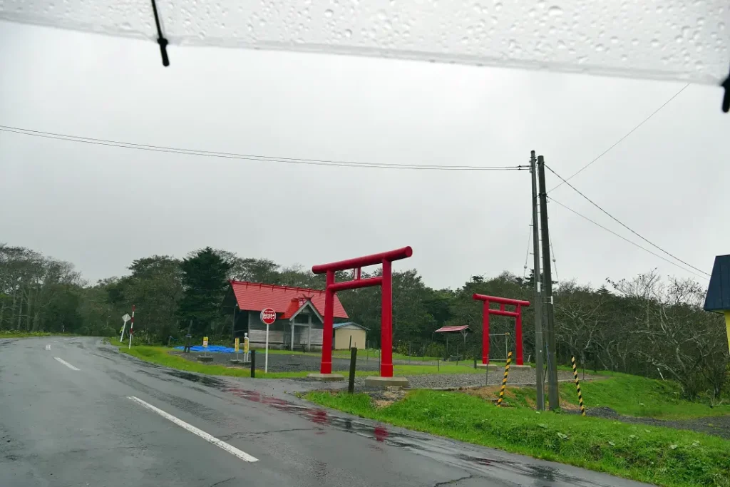 傘がフレームイン