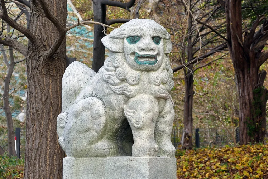 蘭島神社 狛犬阿形