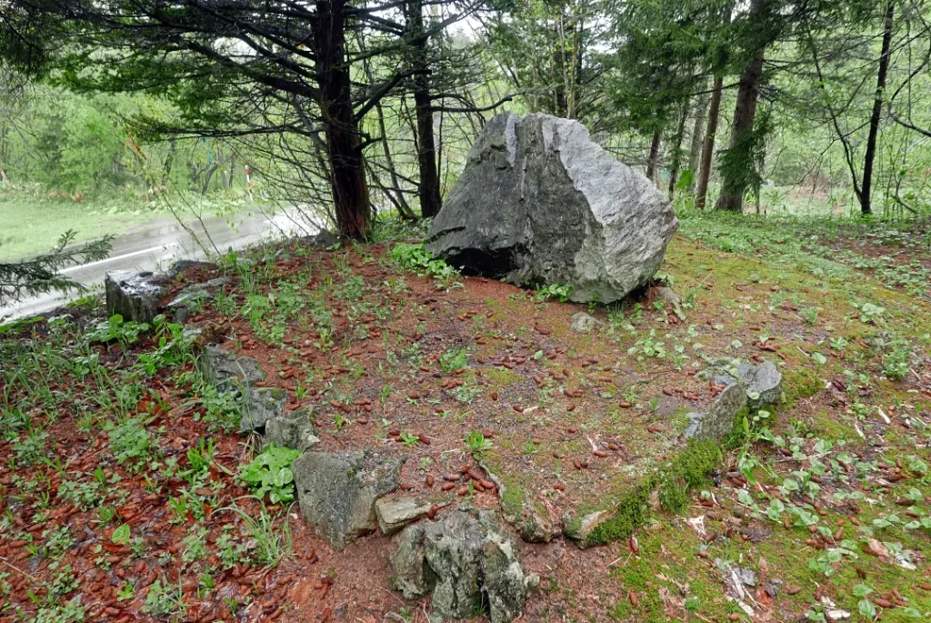 西丘神社 境内の小岩