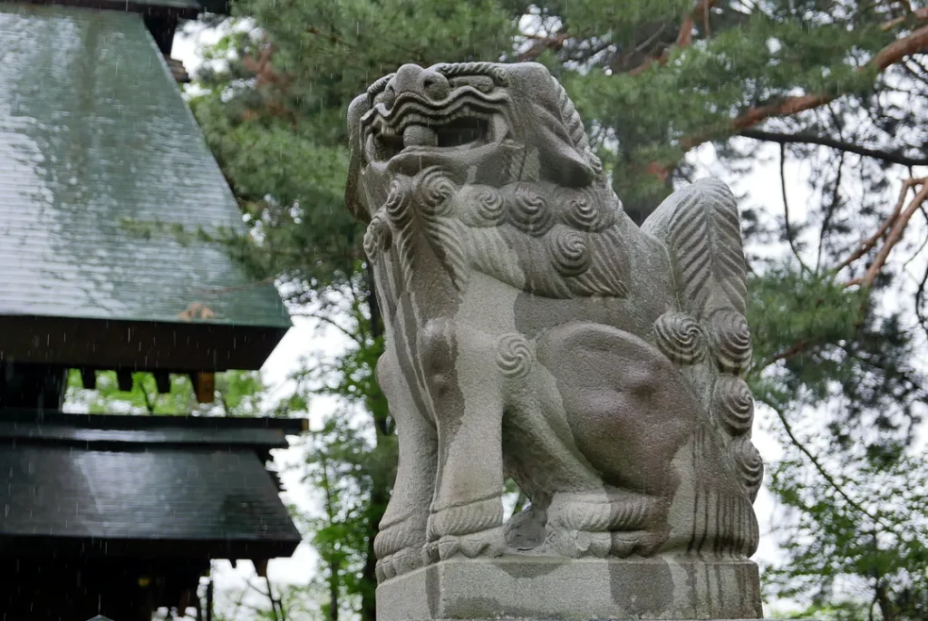 上川神社 頓宮 狛犬阿形