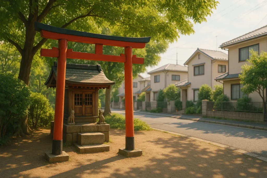 住宅街の稲荷神社