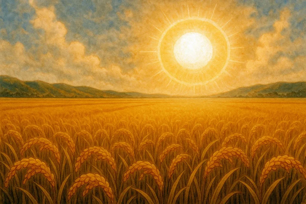 豊作の田園風景